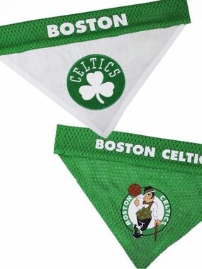 NBA Boston Celtics Green & White Reversible Pet Bandana